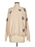 Adora 100% Polyester Hearts Tan Pullover Sweater Size S - photo 1