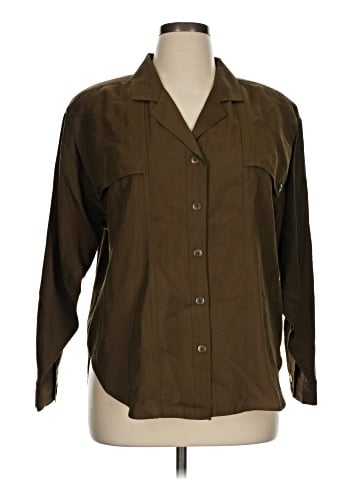 Leslie Fay 3/4 Sleeve Button-Down Shirt (view 1)