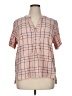 Gloria Vanderbilt Pink Short Sleeve Blouse Size XL - photo 1