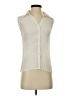 E.K. Designs 100% Polyester Ivory Sleeveless Blouse Size S - photo 1