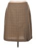 Unbranded 100% Polyester Plaid Brown Casual Skirt Size 10 (petite) - photo 1