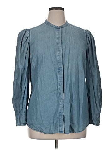 Express 3/4 Sleeve Button-Down Shirt (view 1)