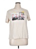 Cato Print Ivory Short Sleeve T-Shirt Size XL - photo 1