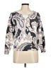 Ann Taylor Paisley Silver Pullover Sweater Size M - photo 1