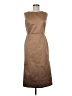 ROCHAS 100% Polyester Solid Brown Casual Dress Size M (estimated) - photo 1
