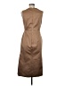 ROCHAS 100% Polyester Solid Brown Casual Dress Size M (estimated) - photo 2
