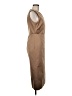 ROCHAS 100% Polyester Solid Brown Casual Dress Size M (estimated) - photo 4