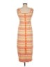 Solid & Striped Stripes Orange Casual Dress Size M - photo 2