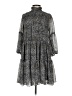 Taylor 100% Polyester Animal Print Gray Casual Dress Size S - photo 1