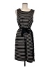 DKNYC 100% Polyester Stripes Black Casual Dress Size M - photo 1