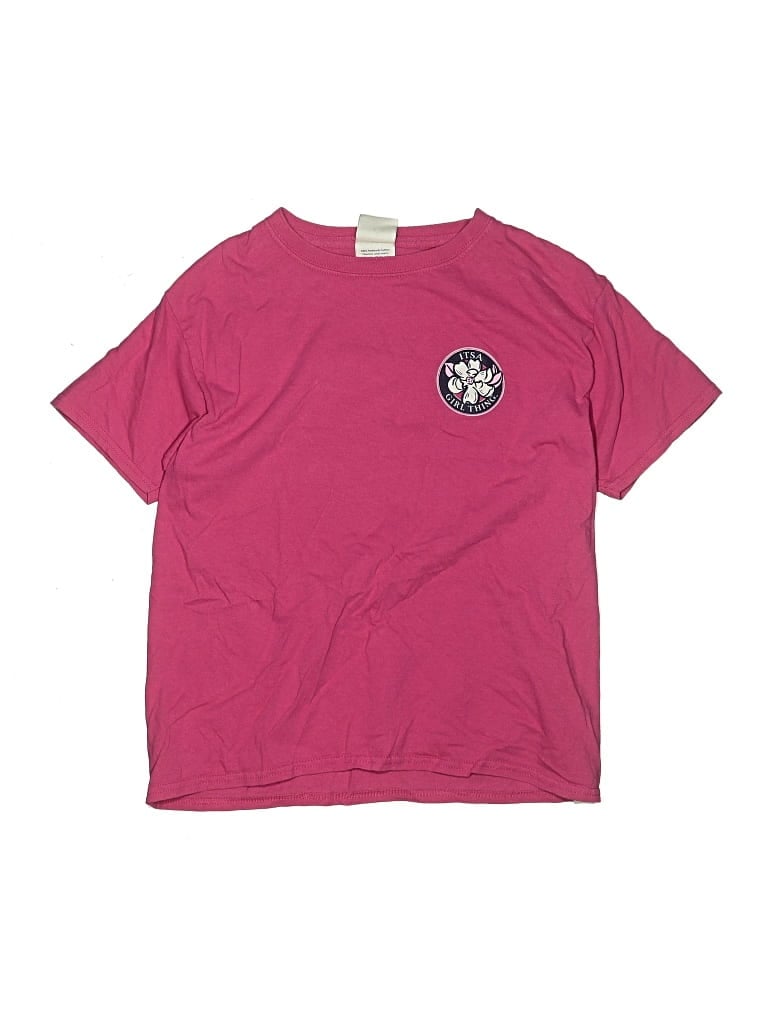 Pre-owned Assorted Brands Kids' Short Sleeve T-shirt In Pink