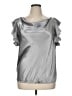 Sunny Leigh Metallic Silver Short Sleeve Top Size XL - photo 1
