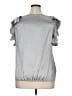 Sunny Leigh Metallic Silver Short Sleeve Top Size XL - photo 2