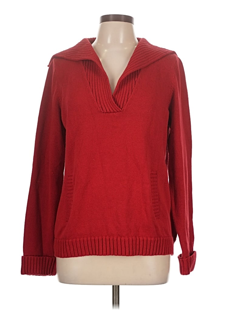Pre-owned Liz Claiborne Pullover Sweater In Red