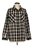 BKE Checkered-gingham Brown Long Sleeve Button-Down Shirt Size L - photo 1