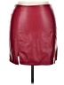 Simlu 100% Polyester Burgundy Red Faux Leather Skirt Size XL - photo 1