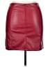 Simlu 100% Polyester Burgundy Red Faux Leather Skirt Size XL - photo 2
