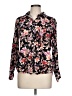 C established 1946 100% Cotton Floral Black Long Sleeve Blouse Size L - photo 1