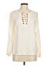 Kensie 100% Viscose Ivory Long Sleeve Blouse Size M - photo 1