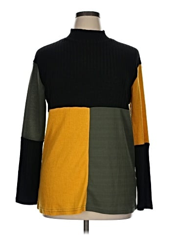 Tickled Teal Turtleneck Sweater (view 1)