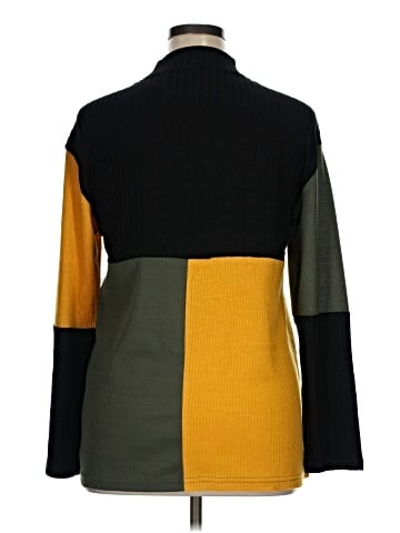 Tickled Teal Turtleneck Sweater (view 2)