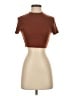 Shein Brown Short Sleeve Top Size 4 - photo 1