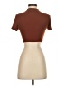 Shein Brown Short Sleeve Top Size 4 - photo 2
