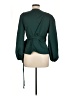 Shein 100% Polyester Green Long Sleeve Blouse Size 6 - photo 2