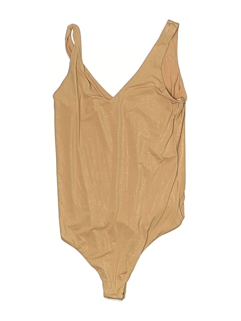Pre-owned Aerie Bodysuit In Tan