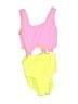 Art Class Color Block Yellow One Piece Swimsuit Size 4 - 5 - photo 2