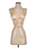 Sans Souci Gold Sleeveless Blouse Size S - photo 1