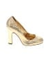 Tory Burch Graphic Gold Heels Size 6 - photo 1