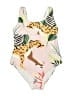 Assorted Brands Print Ivory One Piece Swimsuit Size L - photo 1