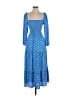 Left Coast by Dolan 100% Rayon Polka Dots Blue Casual Dress Size XS - photo 1