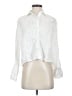 Zara White 3/4 Sleeve Button-Down Shirt Size S - photo 1