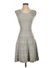 Milly Solid Gray Casual Dress Size P (petite) - photo 1