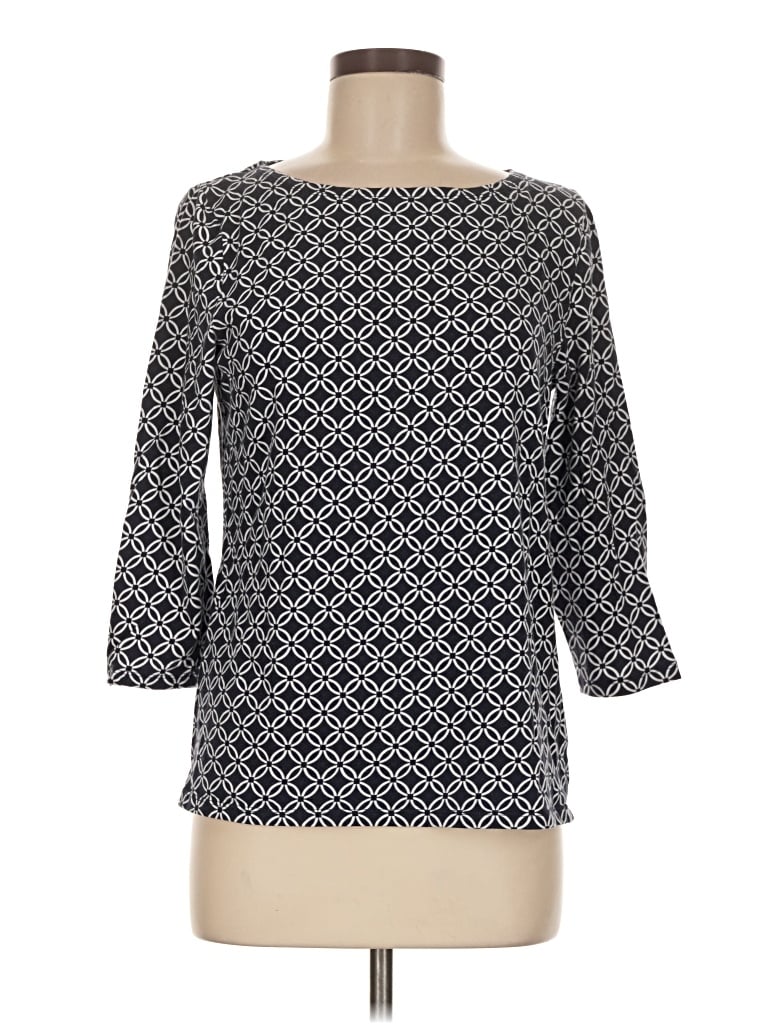 Pre-owned Talbots Outlet 3/4 Sleeve T-shirt In Gray