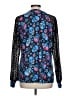 HOTOUCH Blue Long Sleeve Blouse Size L - photo 2