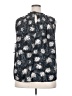 Joie 100% Polyester Black Silver Sleeveless Blouse Size XXL - photo 2