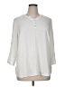 Chico's 100% Polyester White 3/4 Sleeve Blouse Size XL - photo 1