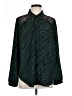 Torrid 100% Polyester Animal Print Green Long Sleeve Blouse Size Lg Plus (0) - photo 1