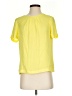 J.Crew 100% Silk Yellow Short Sleeve Silk Top Size 4 - photo 1