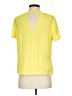 J.Crew 100% Silk Yellow Short Sleeve Silk Top Size 4 - photo 2