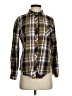 Unbranded Plaid Brown Long Sleeve Button-Down Shirt Size S - photo 1
