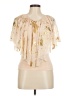 Shein Ivory Short Sleeve Blouse Size 6 - photo 1