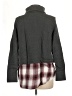 Ann Taylor LOFT 100% Cotton Plaid Gray Turtleneck Sweater Size M - photo 2