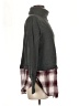Ann Taylor LOFT 100% Cotton Plaid Gray Turtleneck Sweater Size M - photo 4