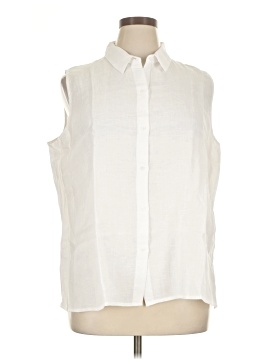 Eileen Fisher Sleeveless Button Down Shirt