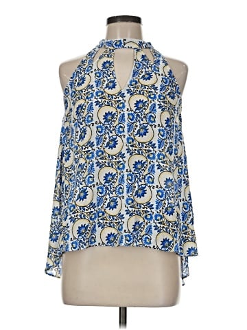 Kaari Blue Sleeveless Blouse (view 1)