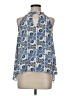 Kaari Blue 100% Polyester Blue Sleeveless Blouse Size M - photo 1